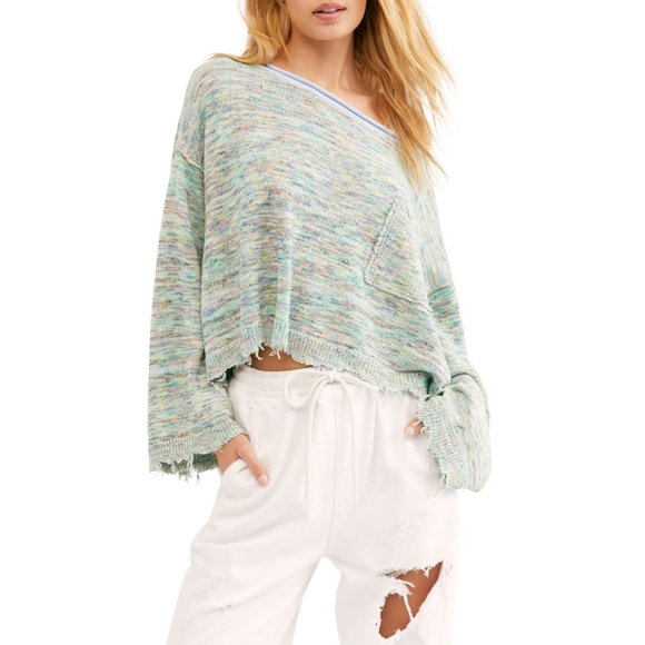 Free People Oversized Sweater, Size Medium - Picture 2 of 15